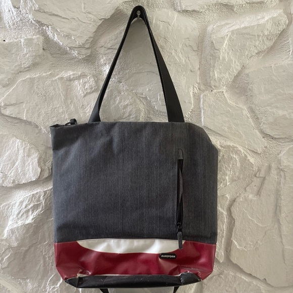 Rareform Bags Rareform Gray Red Cora Tote Bag Poshmark